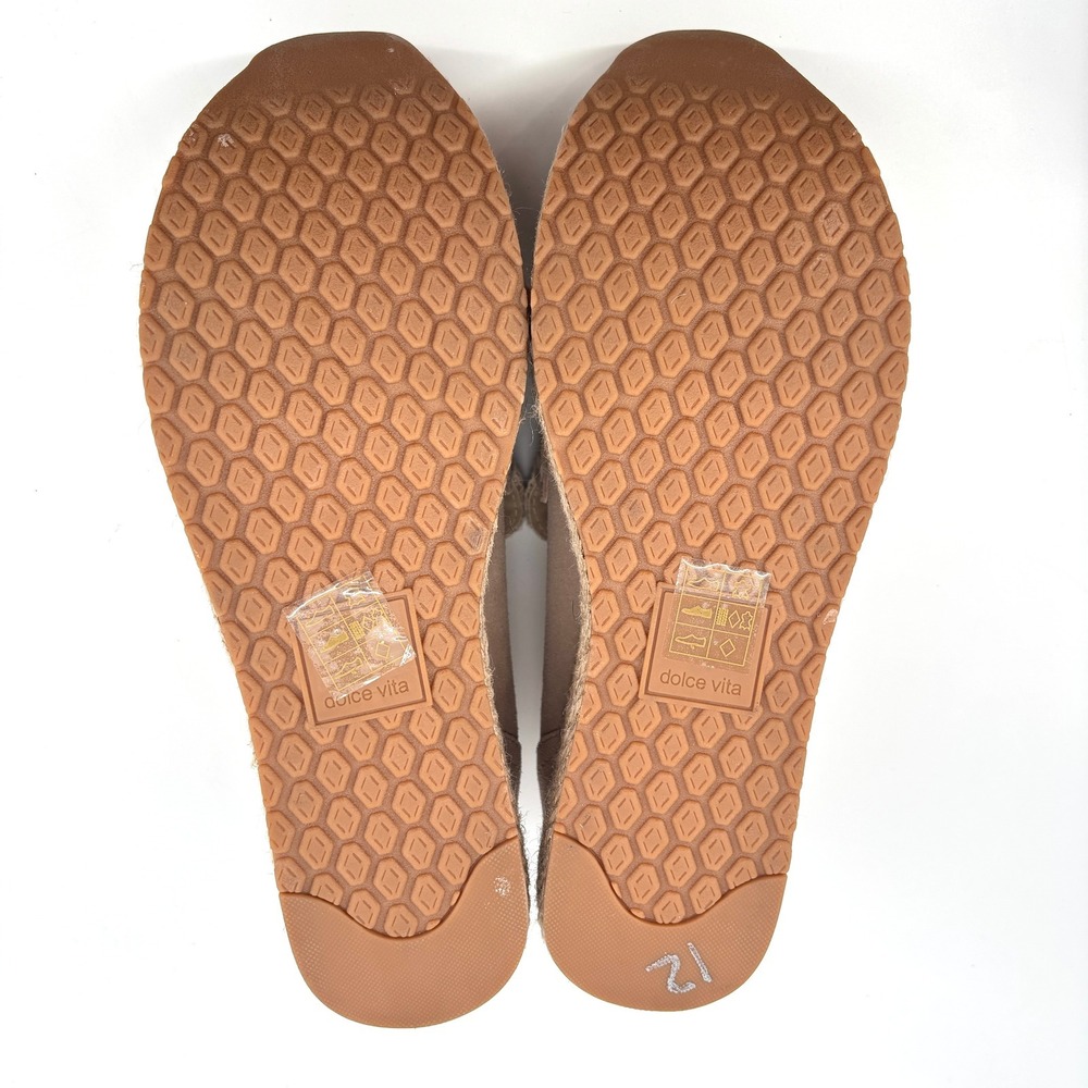 NWOT Dolce Vita Jalia Suede Platform‎ Espadrille Loafers Taupe Slip On Sz 9 - Picture 3 of 9